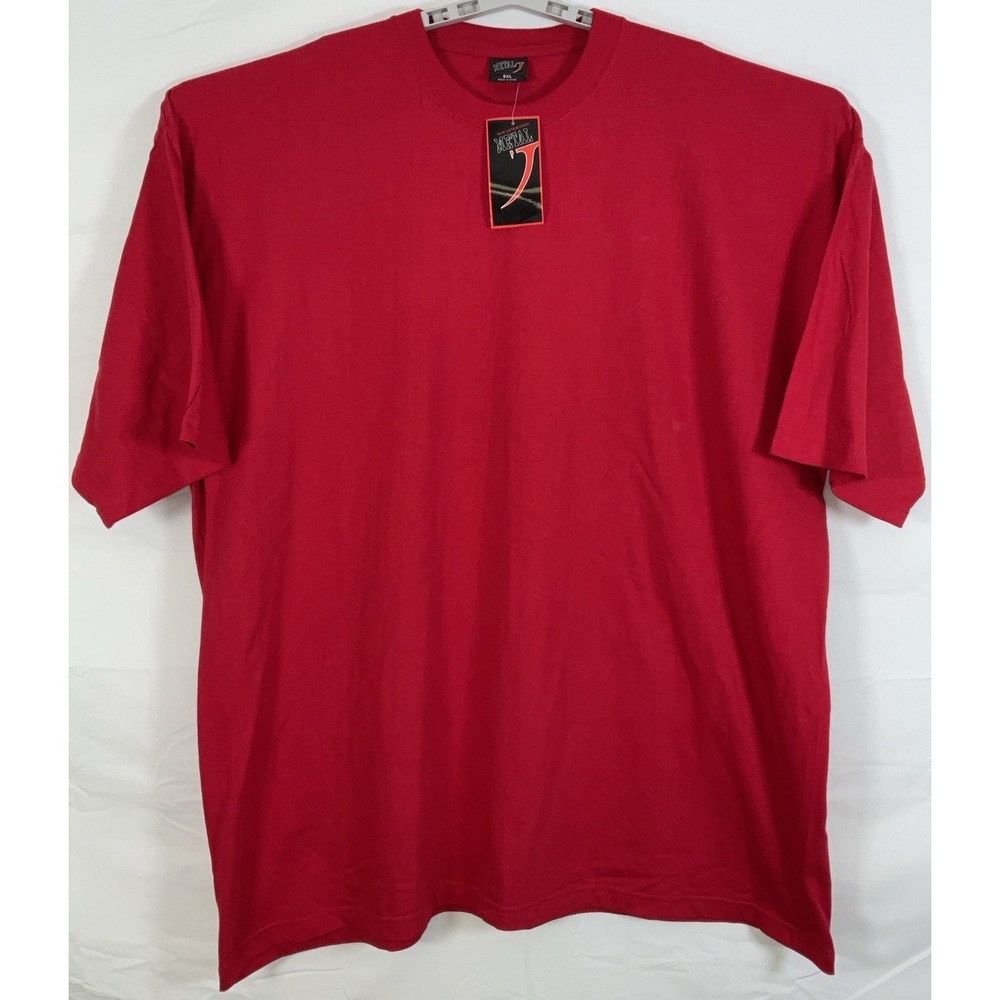 NWOT‎ Men's Metal 'J Heavy Weight Big & Tall 100% Cotton T-Shirt Red - 5XL